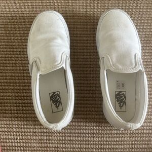 Vans Kids White Slip-On Shoes